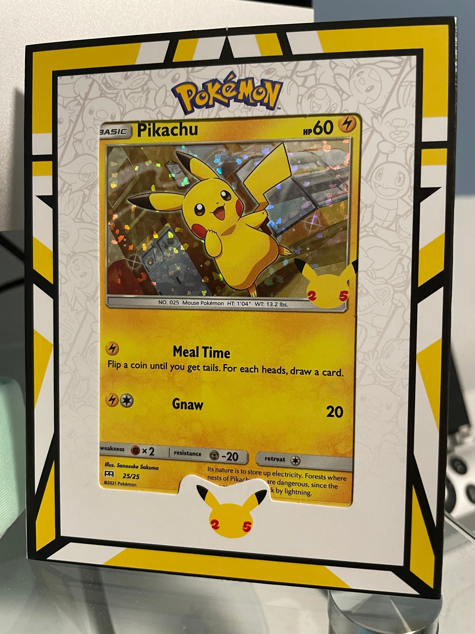 Pikachu holo bleed card MINT Pokémon McDonalds 25th | Etsy