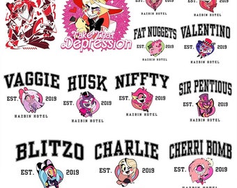 Hazbin Hotel Bundle, Hazbin Hotel Png, Hazbin Hotel Charaktere Png, Helluva Boss Png, Combo Hazbin Hotel Png, Sofortiger Download