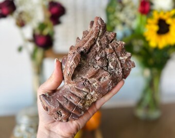 Vesuvianite Dragon Head Carving | Idocrase Carved Crystal | Protection & Confidence Stone | Spiritual Gift Altar Decor