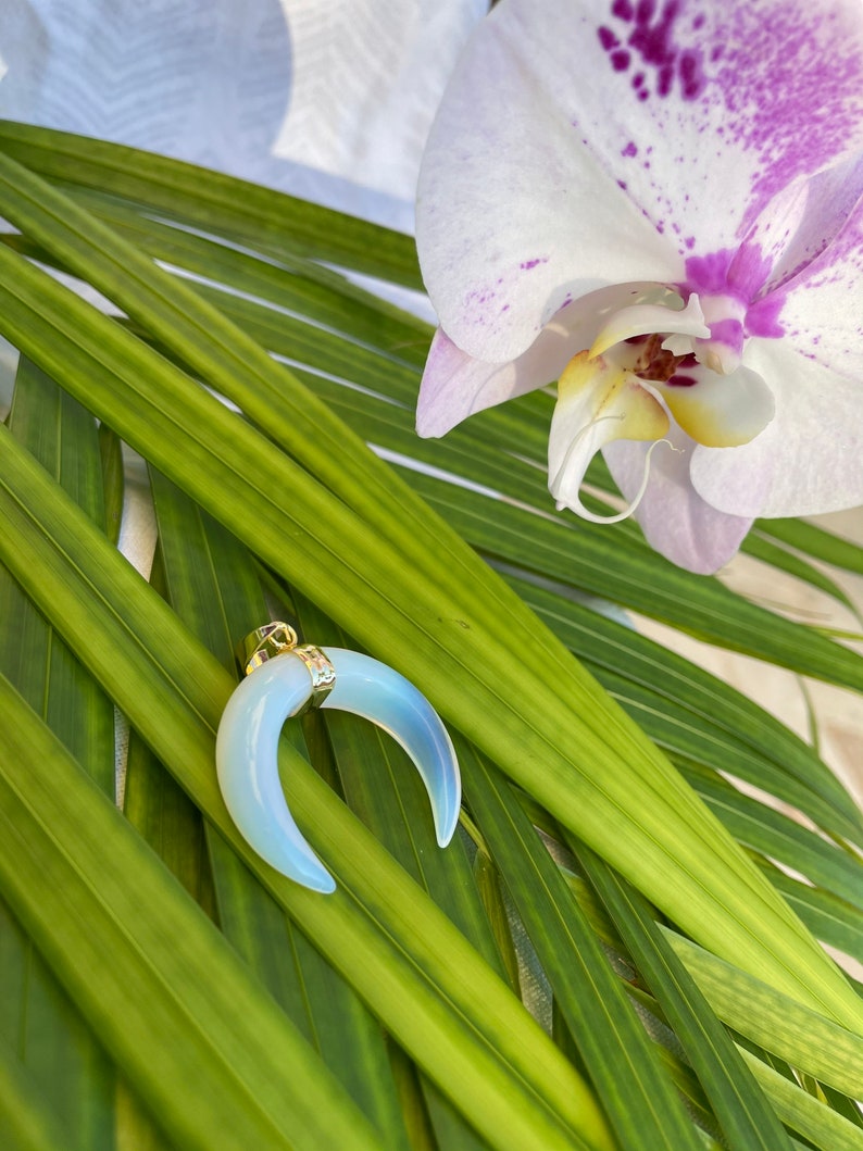 Rose Quartz Crescent Moon Necklace