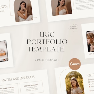 UGC Portfolio, UGC template, UCG Creator, User Generated Content, ugc website, ugc media kit, ugc guide, creator template, Canva