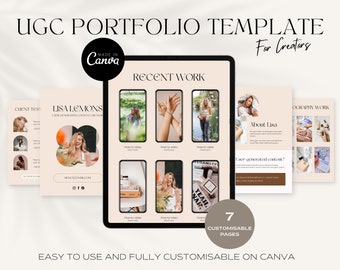 UGC Creator Portfolio, UGC Portfolio, UGC Creator Portfolio Template, Media Kit, User Generated Content, Canva Template, influencer template