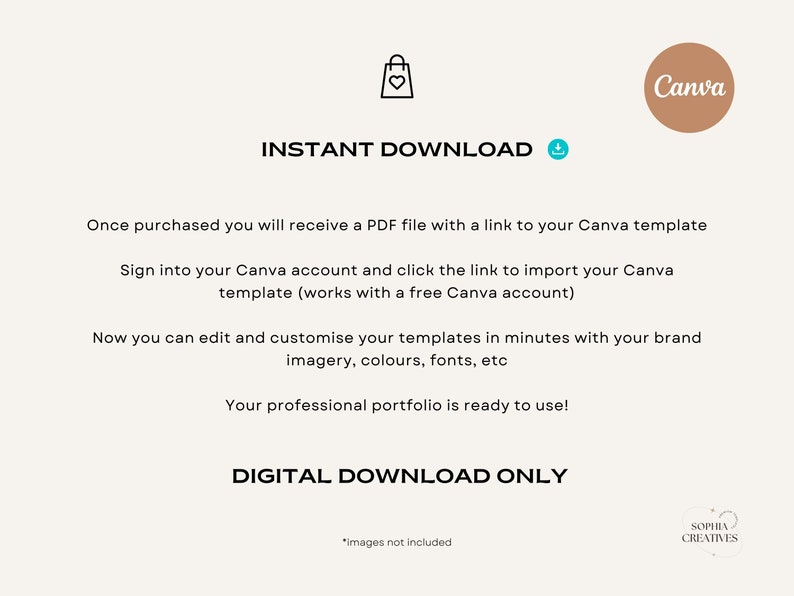 May include: A digital download graphic with the text "INSTANT DOWNLOAD" and a download icon. The graphic also includes the text "DIGITAL DOWNLOAD ONLY" and the text "*images not included".