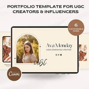 UGC Creator Portfolio | Canva Portfolio Template, Ugc Creator Template, Canva Template, Media Kit, Minimalist Pdf, Personalized Template