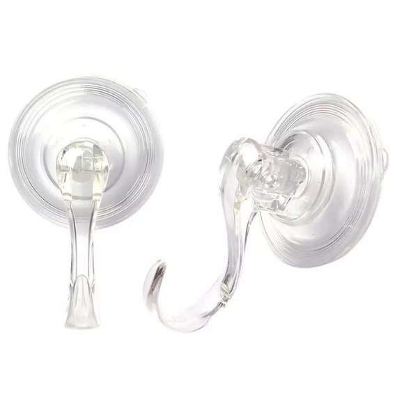 2pcs Suction Cup Hooks, Large Clear Heavy Duty Vacuum Suction Cup