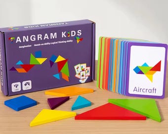 Puzzle for Adults and Kids, Wooden Tangram Puzzle Game, Montessori