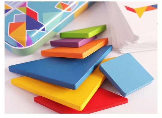Puzzle for Adults and Kids, Wooden Tangram Puzzle Game, Montessori