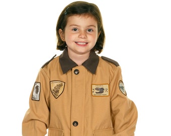 Personalised Costume/Dressing Up-Paleontologist/Dinosaur Hunting Jacket-100% Cotton- Ages 3-4&5-9