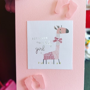 Carte faite à la main pour bébé fille
