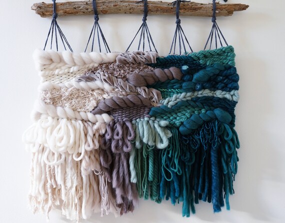 Wall Hanging Woven Wall Art Woven Tapestry Loom Weaving Etsy
