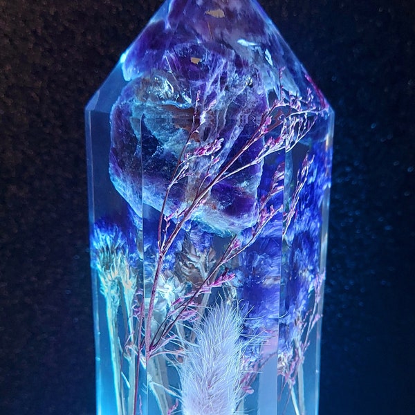 Persephone's Return Light Up Resin Art Tower