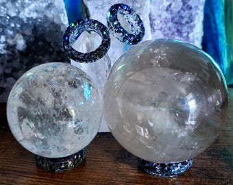 Soportes para muestras Anillos de resina &quot;Galaxy&quot; juego de 8