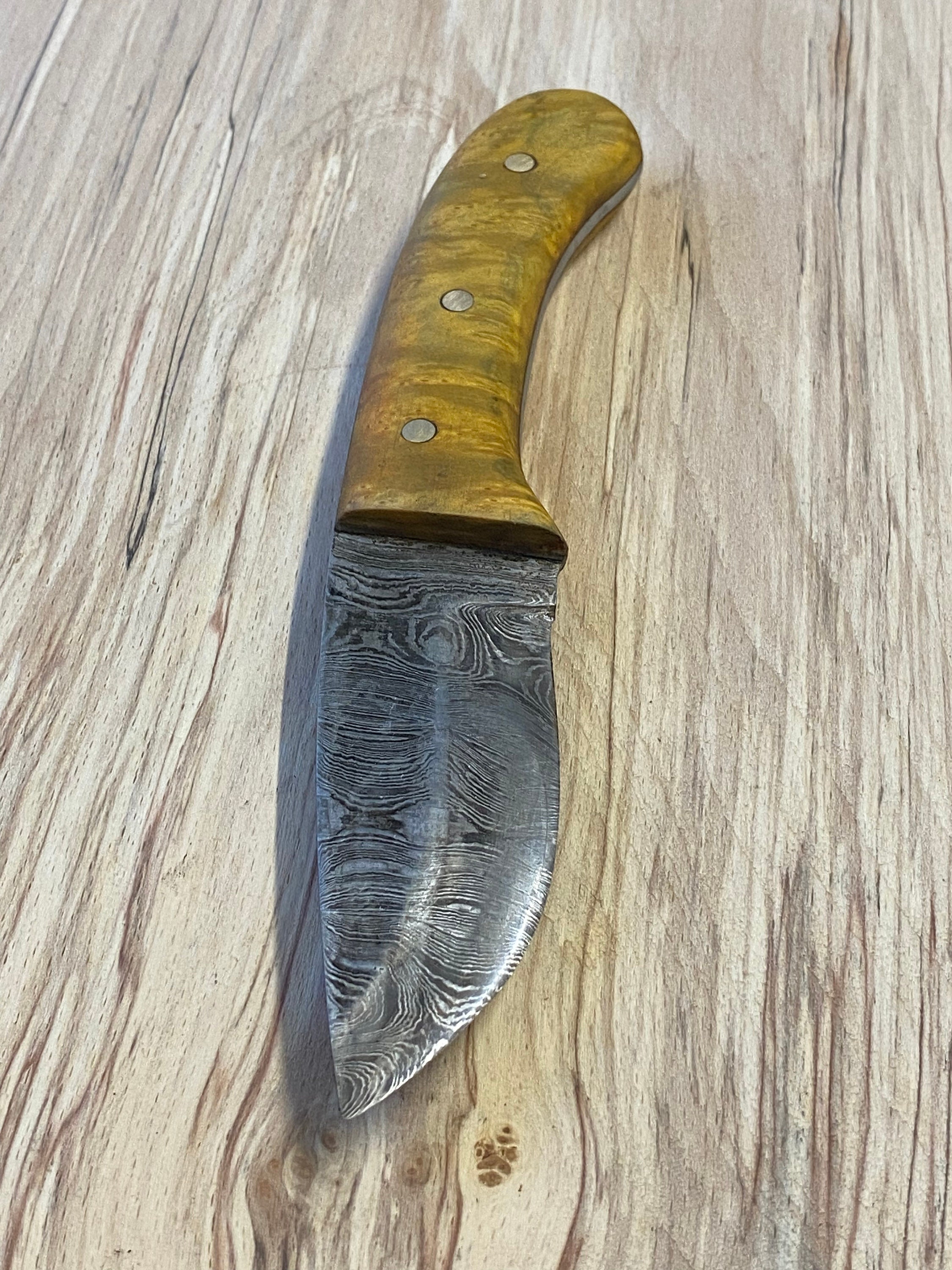 Damascus Skinning Knife Edc Fixed Blade Knife Hunting Knife Skinning