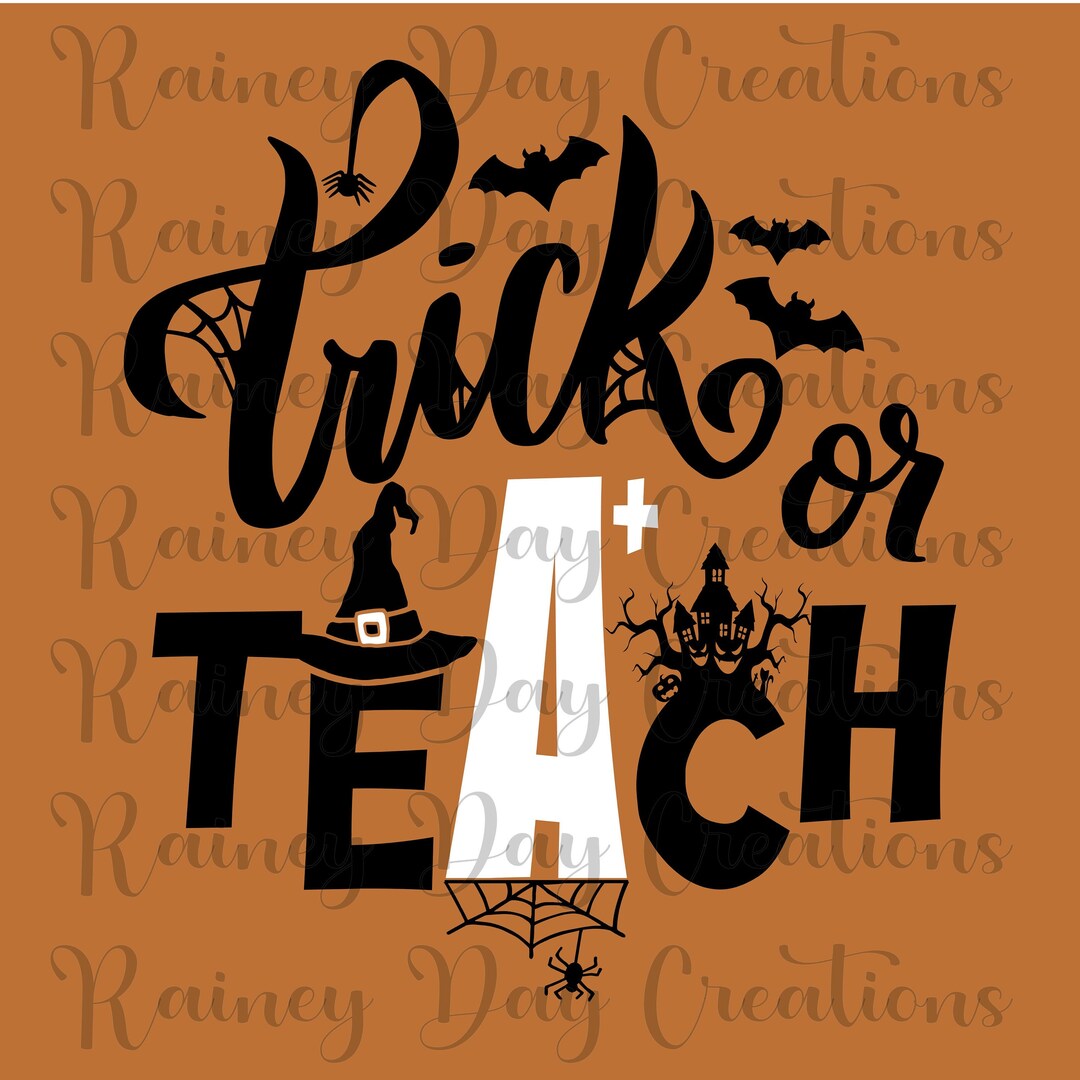 Trick Or Teach SVG PNG Etsy