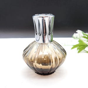 Fragrance Lampe Berger Paris Glass Diffuser in Smoke Topaz Tone Made in France Vintage