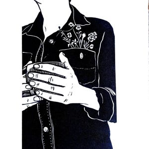 IN THE POCKET | Original Handmade Relief Linocut Print | Block Print