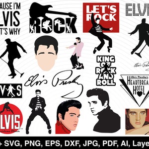 Elvis Presley Svg Bundle, Elvis Movie, Elvis Clipart, Elvis Shirt,Elvis Presley Poster,Elvis t shirt,Layered,Commercial Use,Instant Download