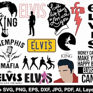Elvis Presley Svg Bundle, Elvis Movie, Elvis Clipart, Elvis Shirt,Elvis Presley Poster,Elvis t shirt,Layered,Commercial Use,Instant Download
