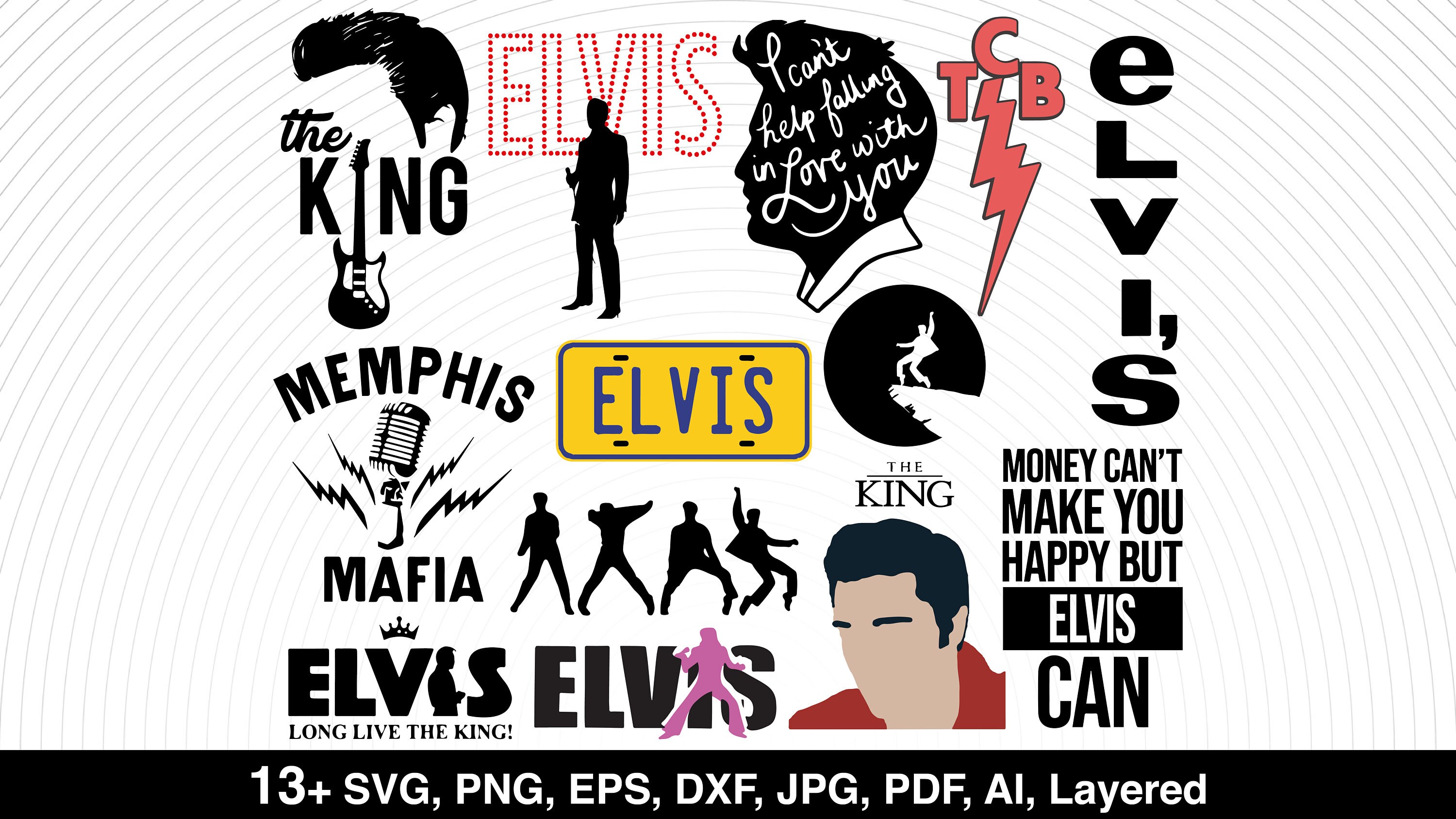 Elvis Presley Svg Bundle, Elvis Movie, Elvis Clipart, Elvis Shirt,elvis