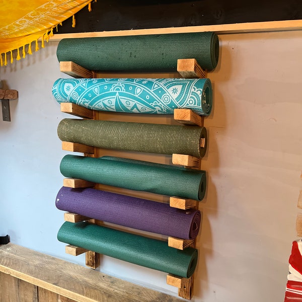 Yoga Mat Wall Holder Etsy UK