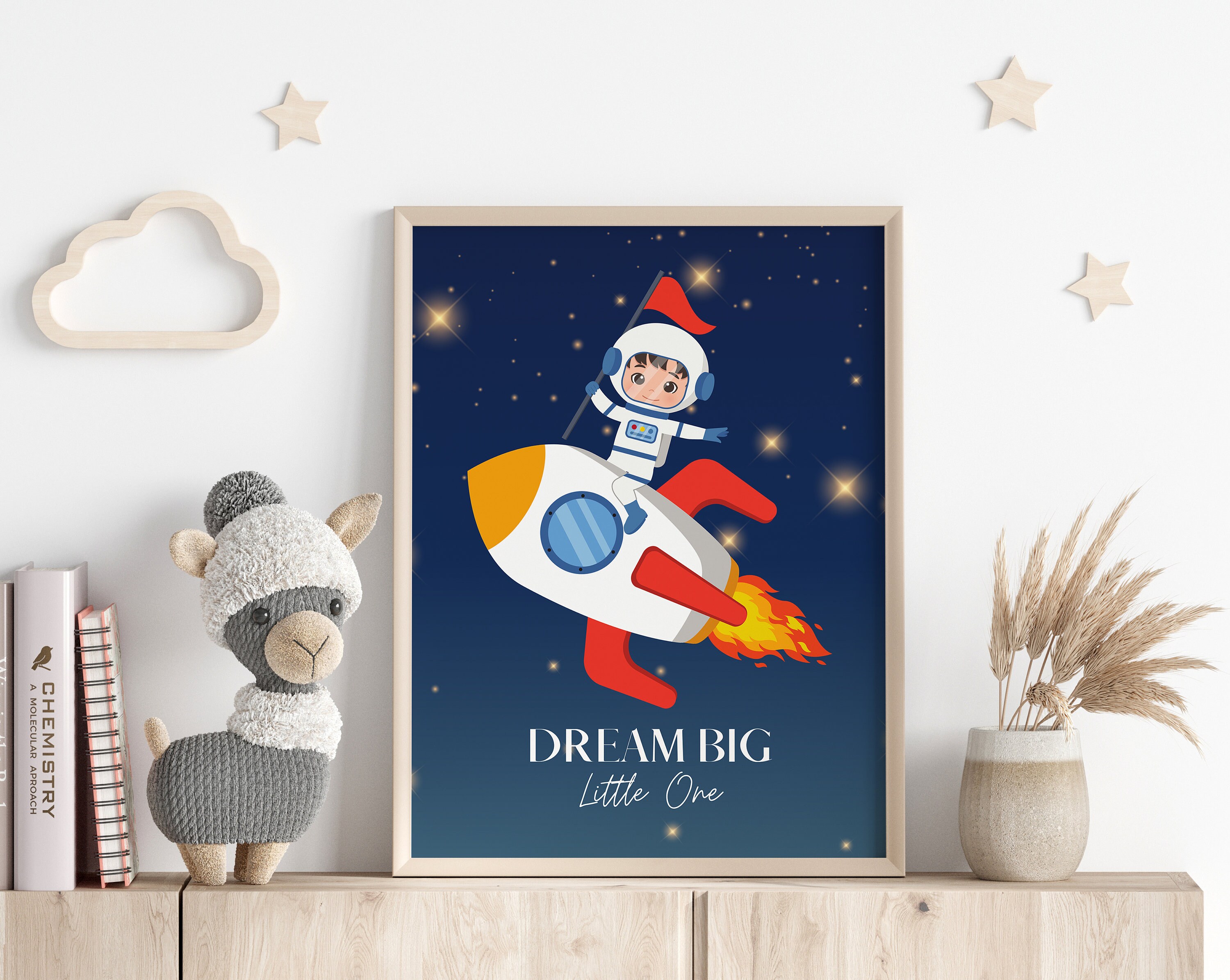 Nursery Wall Art Rocket Poster Printable, Boys Decor, Gift for Babys - Etsy