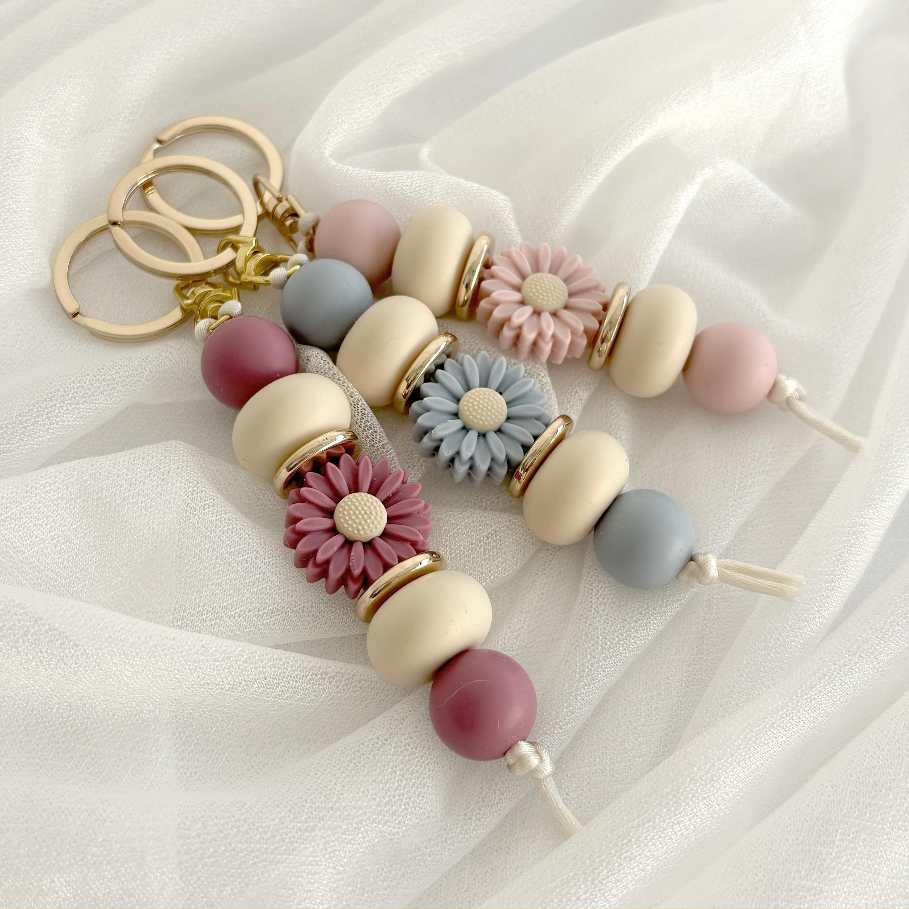 Daisy Pop Keychains (magenta, Baby Blue, Pale Pink) - Etsy