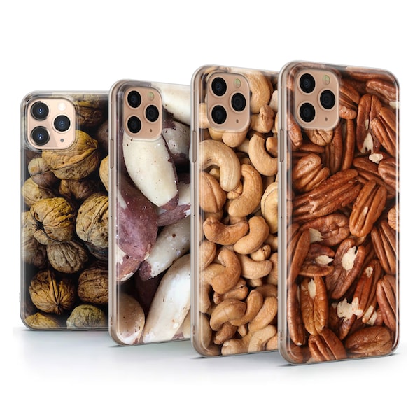 Almonds Nuts Phone Case Cover Fit for iPhone 15 14 Pro 13 12 11, Samsung Galaxy S23 S24 S21 FE A32 A25 A73 5G, Google Pixel 7 a Pro 8