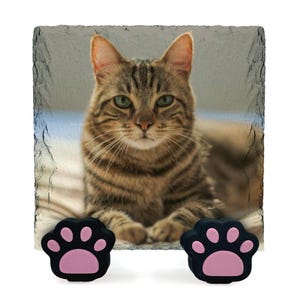 Personalized Pet Memorial Stone: Full Photo Print on Natural Slate