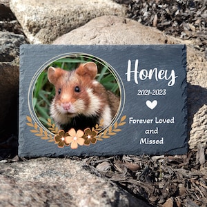 Large Gray Slate Pet Loss Memorial - A Tribute to Your Beloved Furry Friend, Lovely Memory Gift, Dog Plaque, Cat Grave Stone 20x30cm