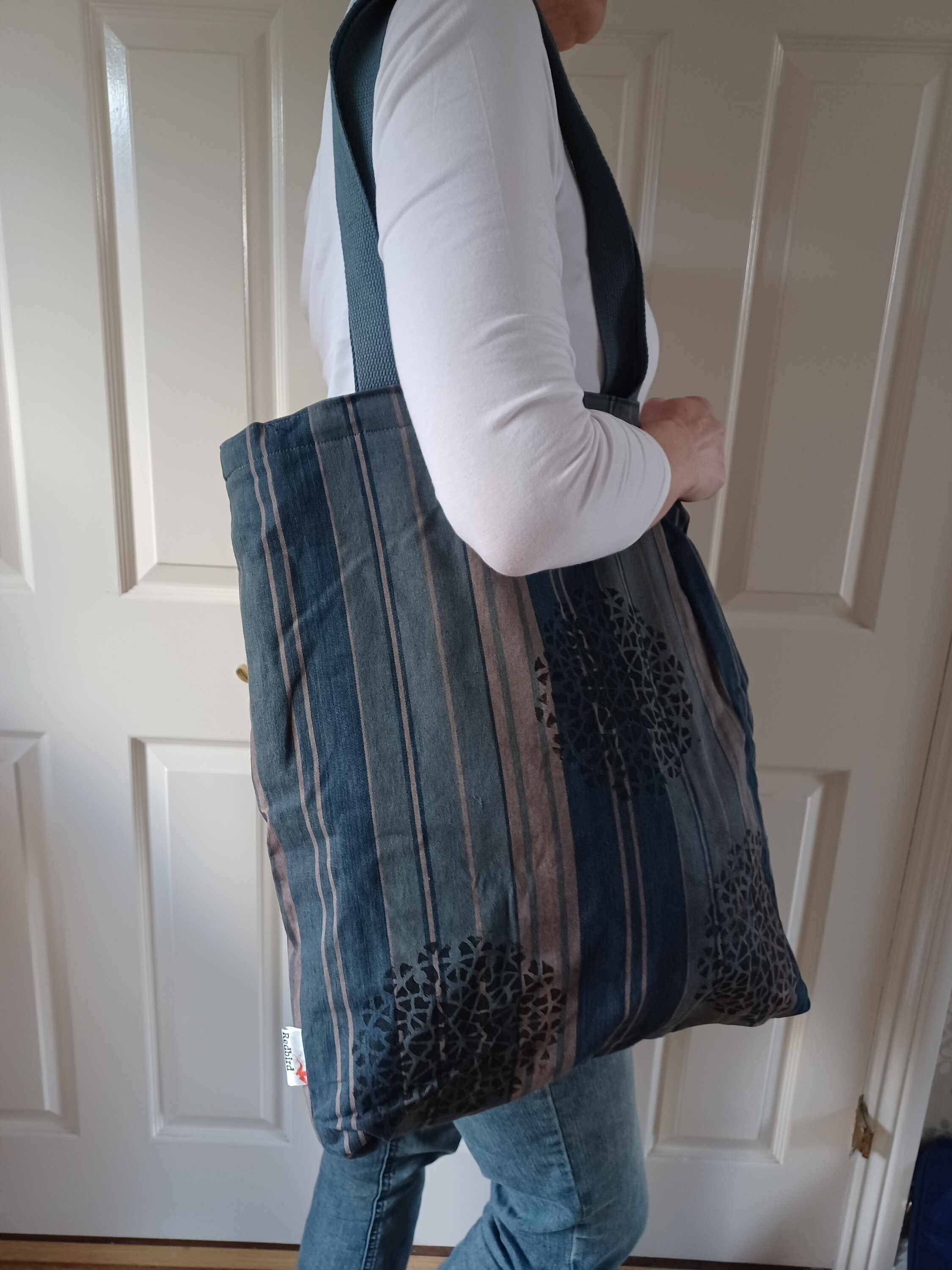 Overdyed and Printed Lined Tote Bag - Etsy