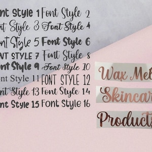 Personalised Vinyl Sticker Labels: Custom Font & Colour