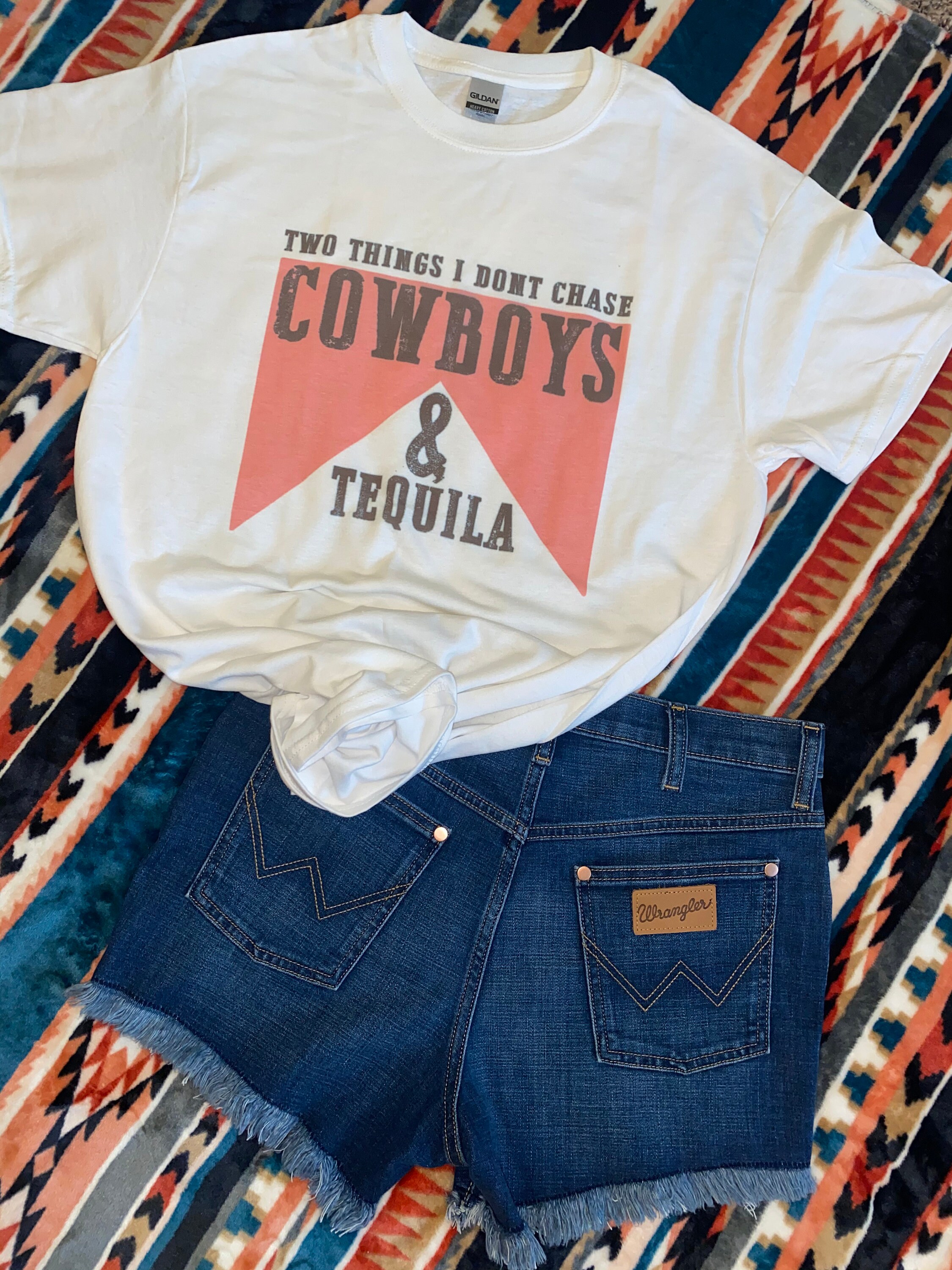 Cowboy and Tequila Tee Etsy