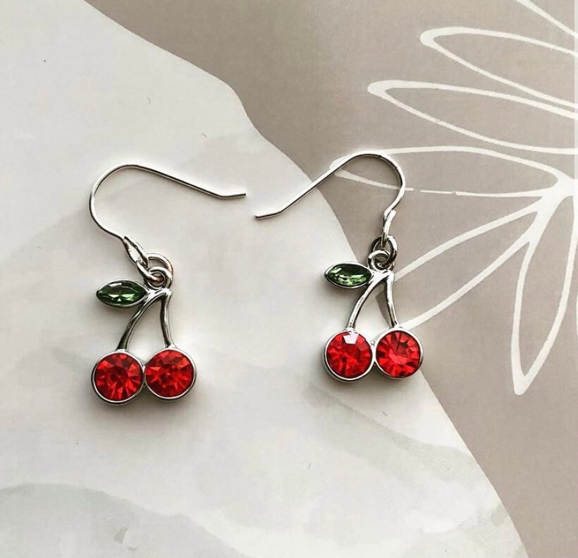 Cherry Earrings Etsy