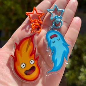 Pack 2 llama anime keychains Acrylic anime flame BFF keychain set