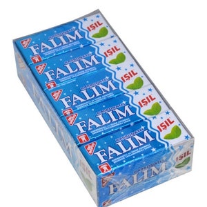 Falim Sugar Free Turkish Chewing Gum 100 pcs sugarless 5x20 Gum / Mint , Strawberry , Watermelon , Forest fruit , Mastic . Bubbe Gum Carbonated Mint