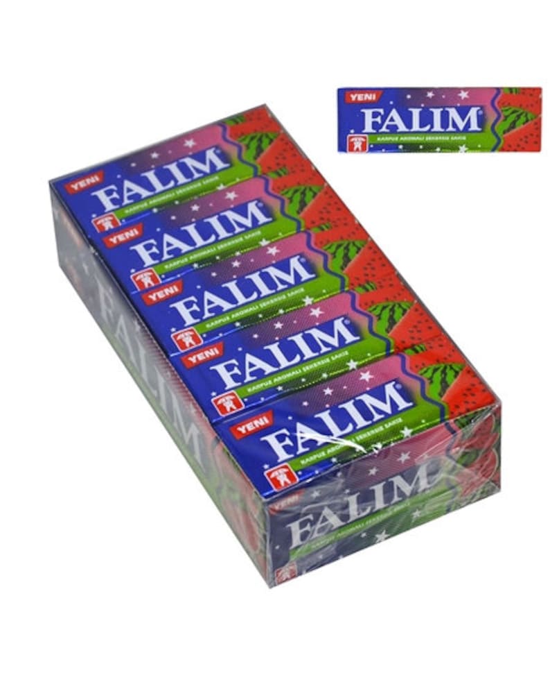 Falim Sugar Free Turkish Chewing Gum 100 pcs sugarless 5x20 Gum / Mint , Strawberry , Watermelon , Forest fruit , Mastic . Bubbe Gum zdjęcie 7