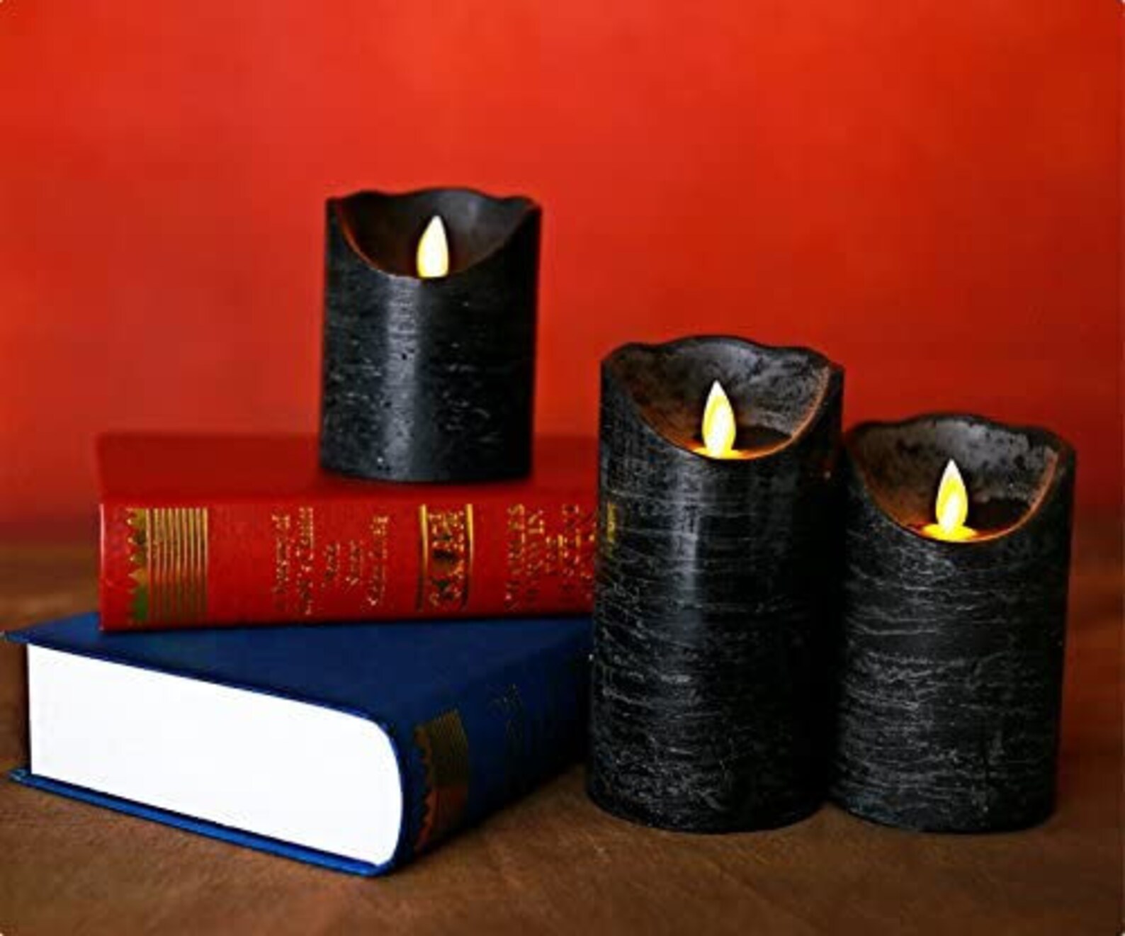 3 Pcs Black flameless Candles Halloween Black Candles/Candle Etsy