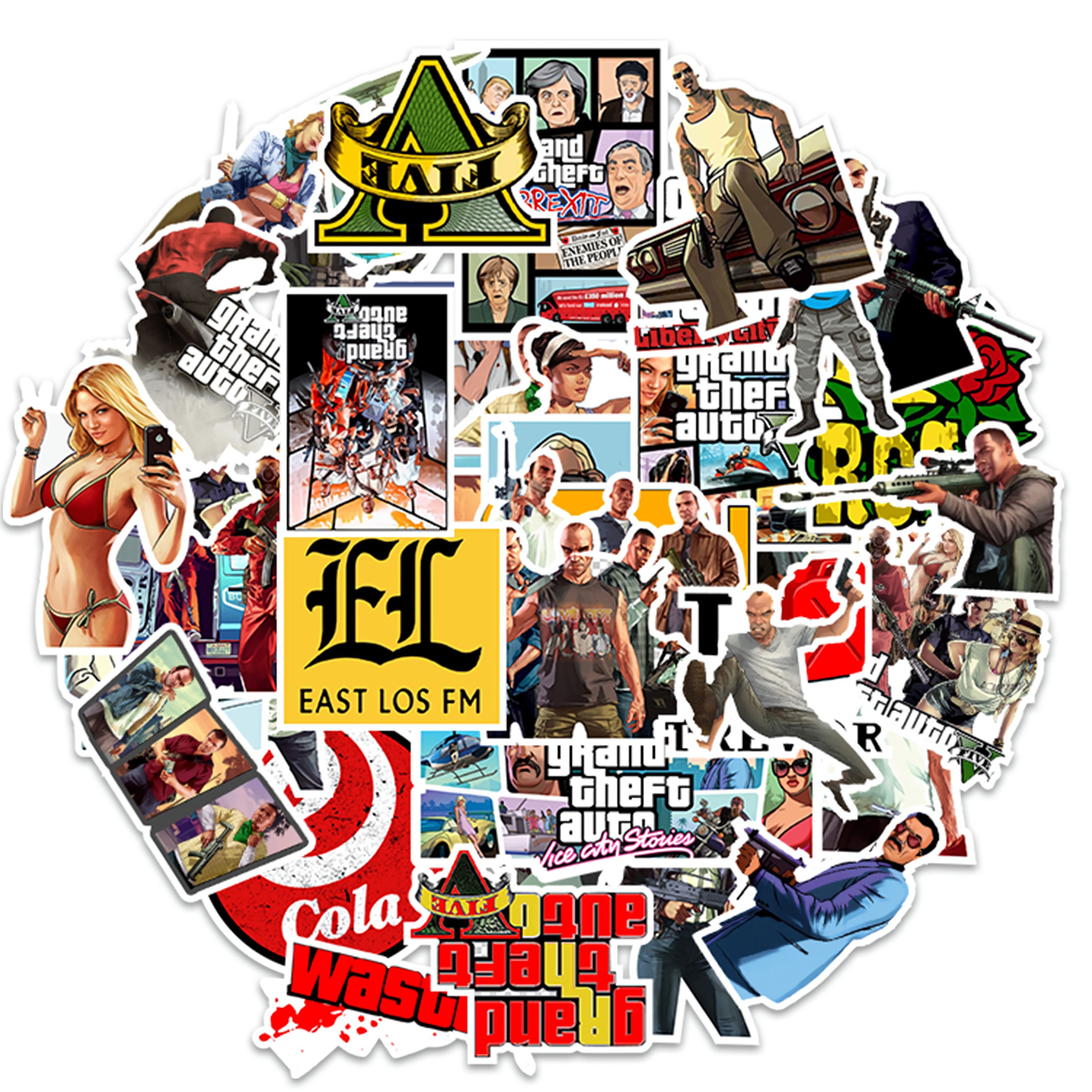 GTA Stickers Vice City Stickers Hydroflask Random Stickers Etsy