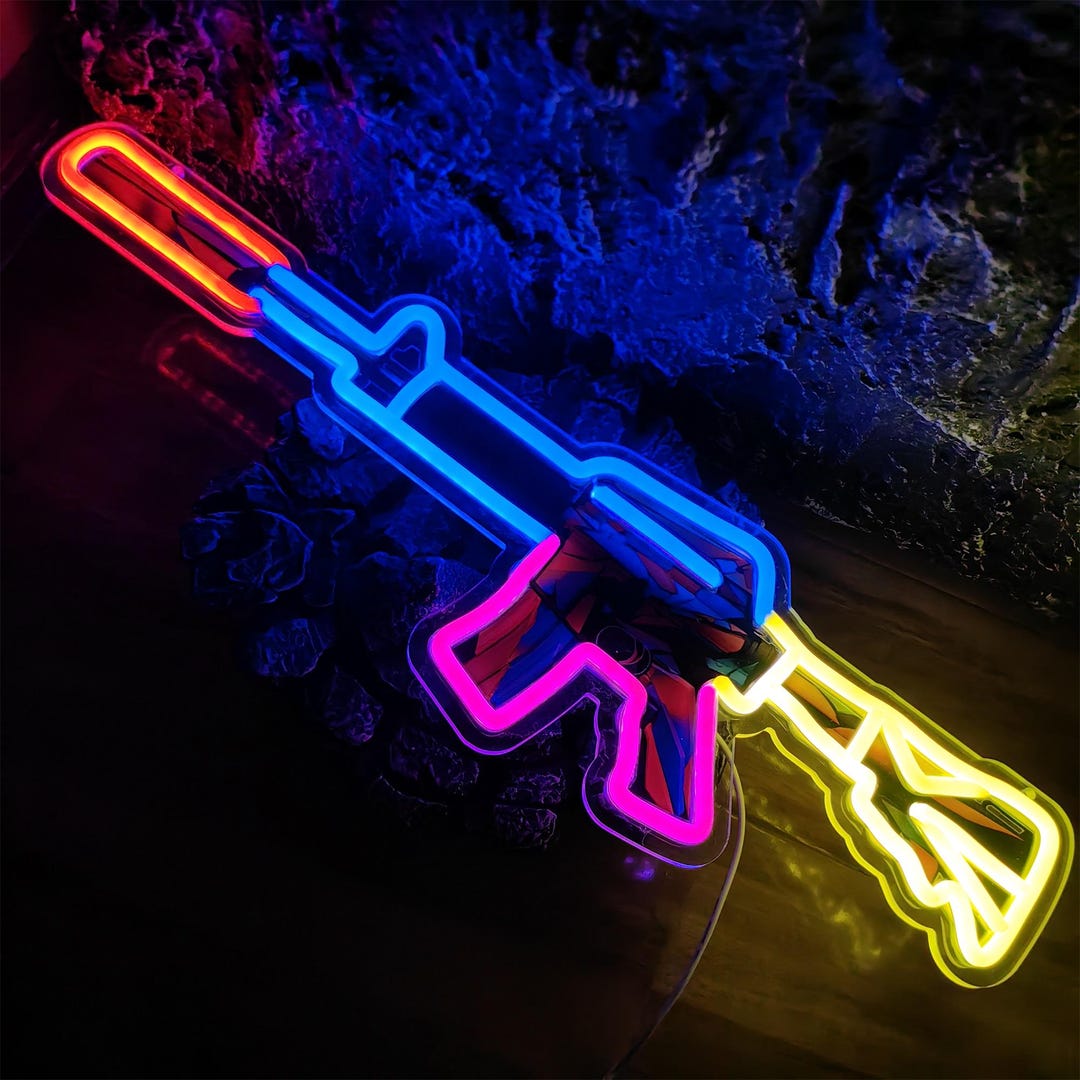 Customized CSGO M4A1-S Leaded Glass Skin Night Light M4A1-S Neon Sign ...