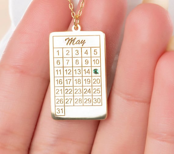 Anniversary calendar best sale necklace