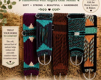 Hand Woven 100% Mohair 17 strand straight cinch for Western Saddles