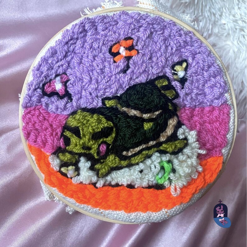 Punch Needle Beginner Kit With Panda & Cupcake Patterns - Complete DIY Craft Set With Hoops, Yarn & Tools