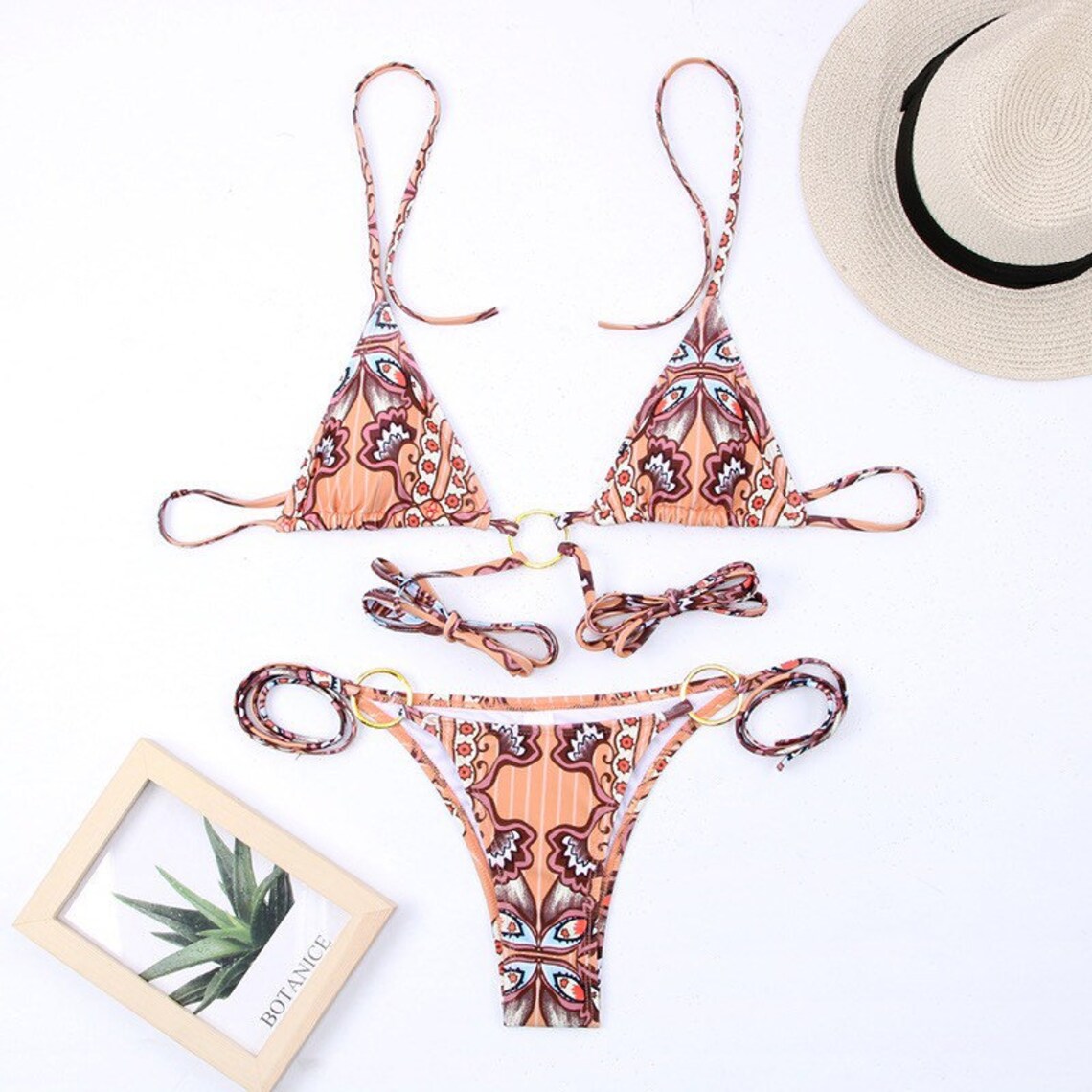 Tan oring bikini set Etsy