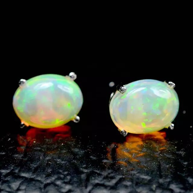 Fire Opal Stud Earrings 4mm Sterling Silver Opal India Ubuy #44 Fire Opal Stud Earrings 4mm Sterling Silver Opal India Ubuy