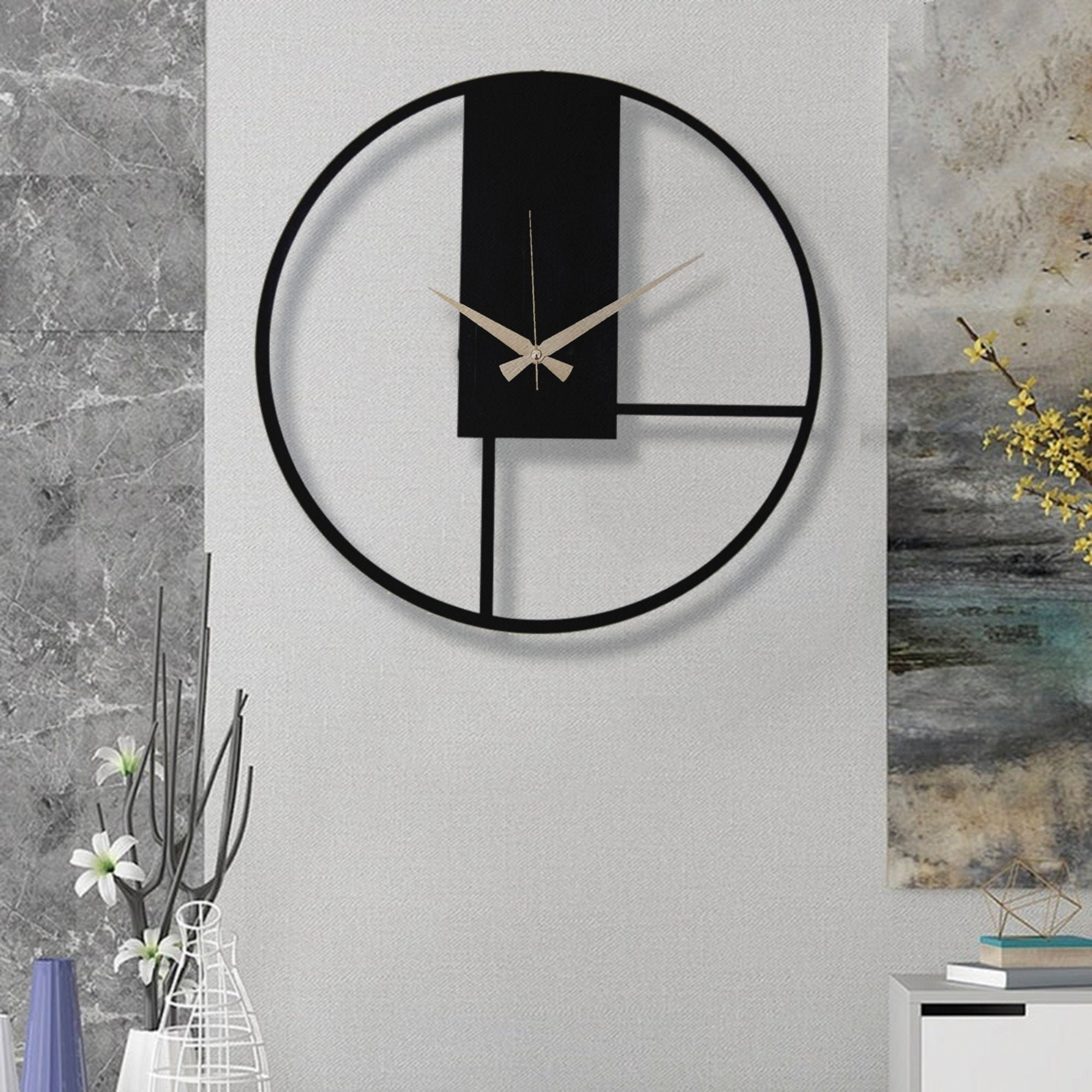 Minimalist Large Wall Clock Modern Wall Clock Nordic Wall Etsy