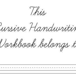 Cursive Alphabet Workbook
