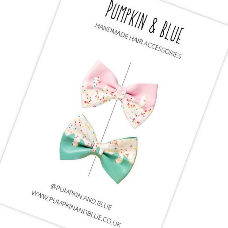 25 customisable Hair bow display cards / bow holder business Etsy