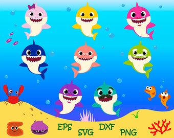 Baby Shark Clipart Etsy Baby Shark Clipart Etsy