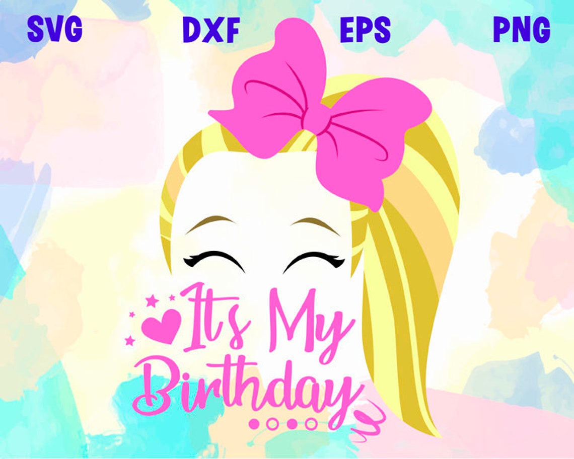 Jojo Siwa svg birthday shirt Jojo party clipart design Bow Bow | Etsy