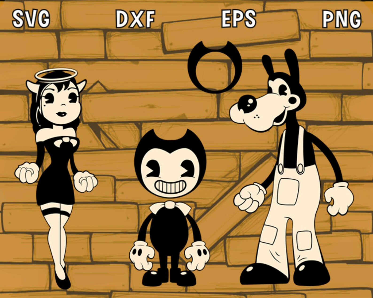 Bendy and the ink machine svg bendy clipart Boris svg Bendy | Etsy
